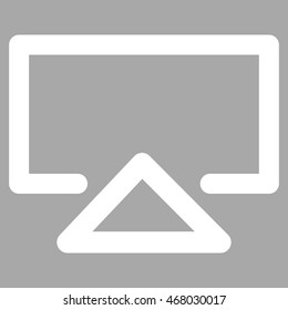 Data Entry vector icon. Style is contour flat icon symbol, white color, silver background.