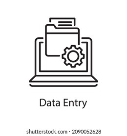 Data Entry vector Outline Icon Design illustration. Activities Symbol on White background EPS 10 File