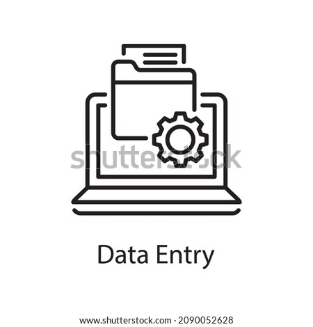 Data Entry vector Outline Icon Design illustration. Activities Symbol on White background EPS 10 File
