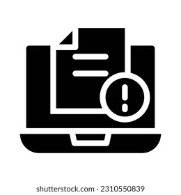 gráfico vectorial de ilustración de icono de glifo de error de datos