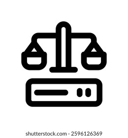 data ethic line icon. Clean and minimalist vector icon for websites, mobile apps, presentations, and logos. Fully scalable and customizable for any project.