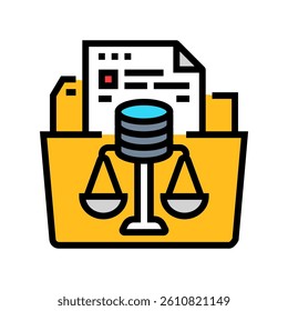 data ethics ethical ai color icon vector. data ethics ethical ai sign. isolated symbol illustration