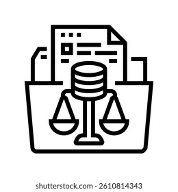 data ethics ethical ai line icon vector. data ethics ethical ai sign. isolated contour symbol black illustration