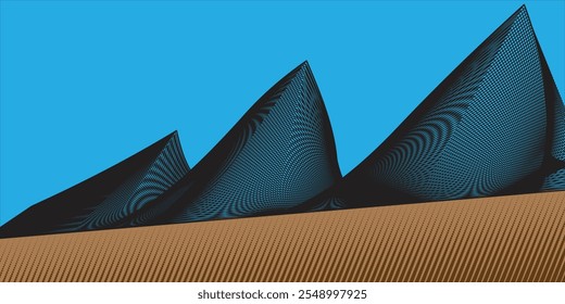 Data evolution. Vector explosion motion dot line background. Small particles tend to move out from the center. vector illustration used for quantum technology, digital,