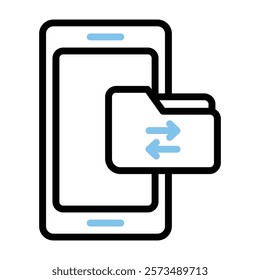 Data exchange Color line icon, editable vector icon, pixel perfect, illustrator ai file