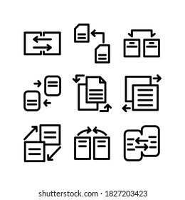 data exchange icon or logo isolated sign symbol vector illustration - Collection of high quality black style vector icons
