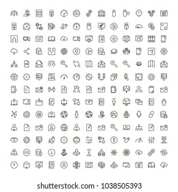 Data exchange icon set. Collection of high quality black outline logo for web site design and mobile apps. Vector illustration on a white background.