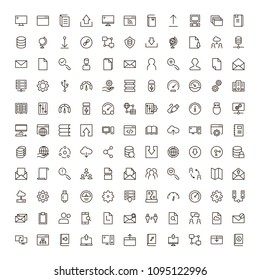 Data exchange icon set. Collection of high quality black outline logo for web site design and mobile apps. Vector illustration on a white background.