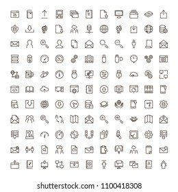 Data exchange icon set. Collection of high quality black outline logo for web site design and mobile apps. Vector illustration on a white background.