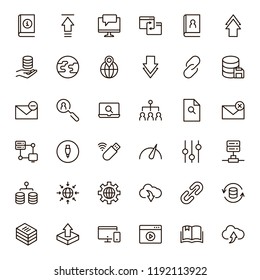 Data exchange icon set. Collection of high quality black outline logo for web site design and mobile apps. Vector illustration on a white background.
