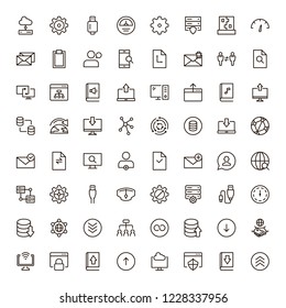 Data exchange icon set. Collection of high quality black outline logo for web site design and mobile apps. Vector illustration on a white background.