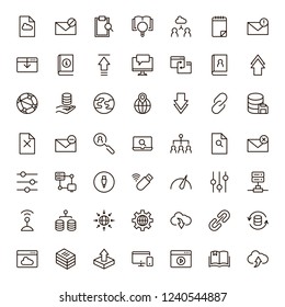 Data exchange icon set. Collection of high quality black outline logo for web site design and mobile apps. Vector illustration on a white background.