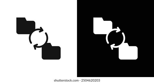 Data exchange icon Symbol mark in filled style