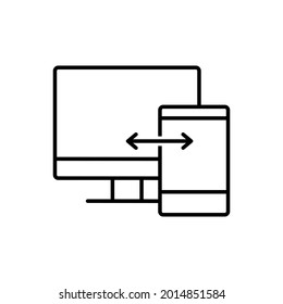 Data exchange icon vector. transfer information illustration sign. file conversion symbol or logo. 