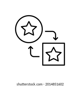 Data exchange icon vector. transfer information illustration sign. file conversion symbol or logo. 