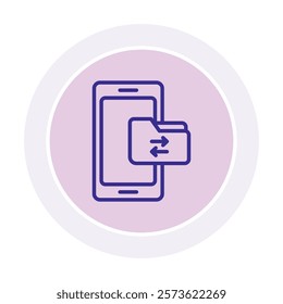 Data exchange line icon, editable vector icon, pixel perfect, illustrator ai file 