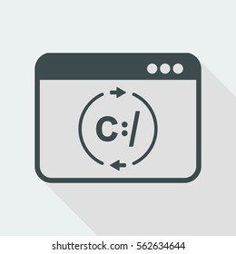 Data exchange network - Vector flat icon