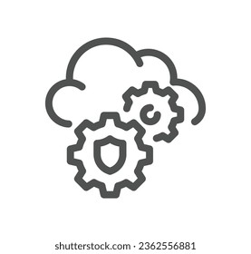 Data exchange related icon outline and linear vector.