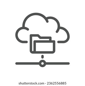 Datenaustausch-bezogene Symbolumrandung und lineare Vektorgrafik.