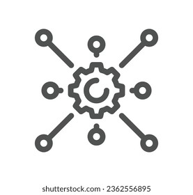 Data exchange related icon outline and linear vector.
