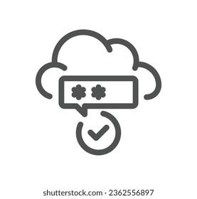 Data exchange related icon outline and linear vector.