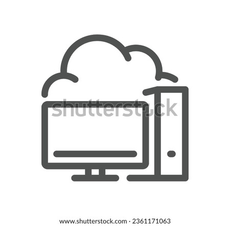 Data exchange related icon outline and linear vector.
