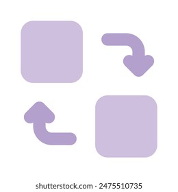 Intercambio de datos, diseño de iconos de transferencia de datos en estilo moderno