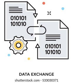 Data Exchange Vector Icon