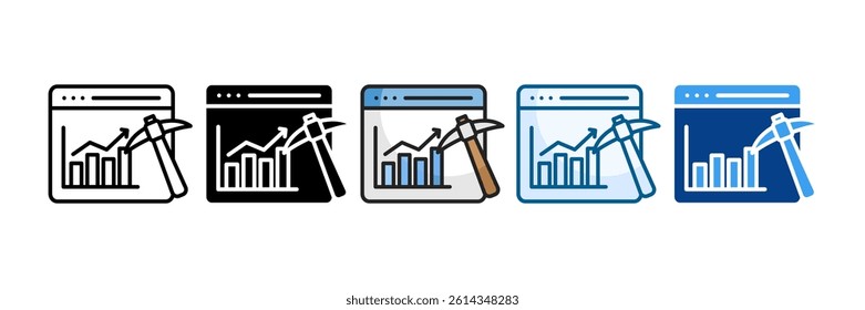 Data Exploration Icon Set Multiple Style Collection