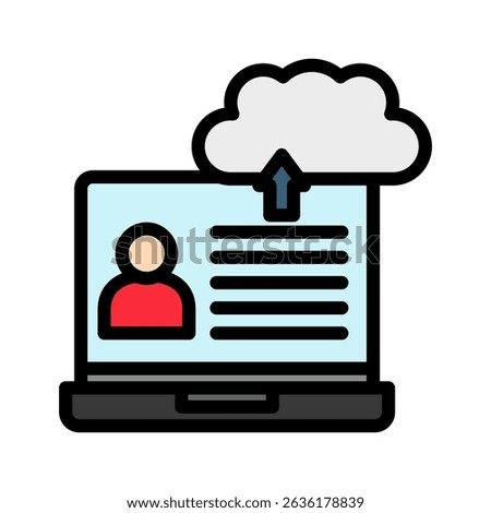 Data Export outline color, mini illustration icon. use for modern concept, print, UI, UX kit, web and app development. Vector related to account management, ecommerce, banking and finance.