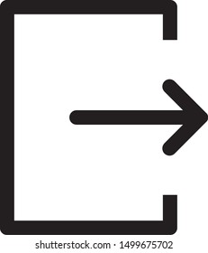 Data export vector icon on white background.