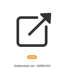 Data Export Vector Icon. Share Symbol