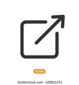 Data Export Vector Icon. Share Symbol