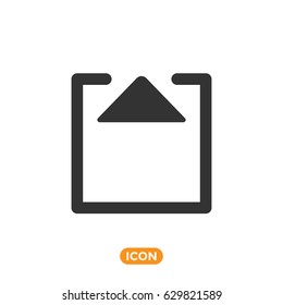 Data Export Vector Icon. Share Symbol