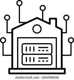 Data extracted from IoT devices Concept , Mapping inter-connectivity Vector Icon Design, Big data Symbol, Business intelligence Sign,Web hosting and Data Center Stock Illustration