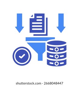 Ilustração de vetor misto do ícone de extração de dados