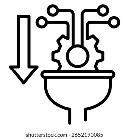 Ilustração do vetor do ícone de estrutura de tópicos da extração de dados