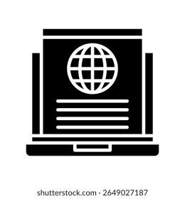 Data Feed glyph icon, use for journalist, broadcasting, education, news and media UI, UX kit, app and web development, digital or print.