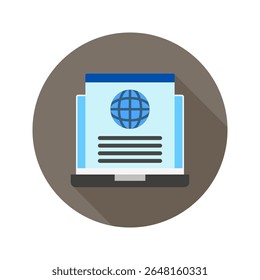 Data Feed. mini illustration rounded flat color icon, use for journalist, broadcasting, news and media UI, UX kit, app and web development, digital or print.