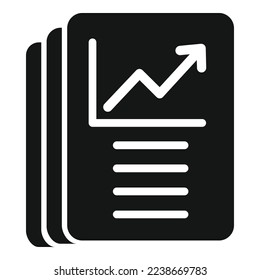 Data file graph icon simple vector. Document report. Graphic chart