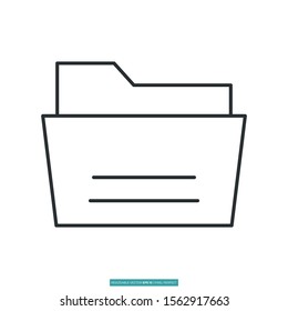 Data file icon vector illustration logo template for many purpose. Isolated on white background.