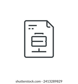 Data File icon, vector illustration