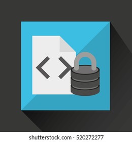 data file protection cyber security vector illustration eps 10