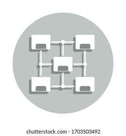 data, files badge icon. Simple glyph, flat vector of Network icons for ui and ux, website or mobile application