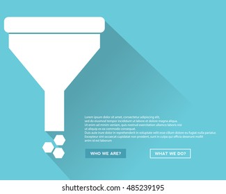 data filter, big data concept with long shadow