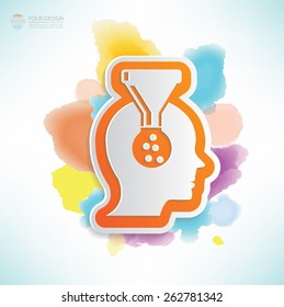 Data filter design,water colour design,clean vector