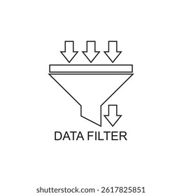 data filter icon , binary icon