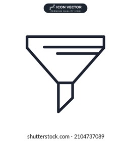 Data filter icon symbol template for graphic and web design collection logo vector illustration