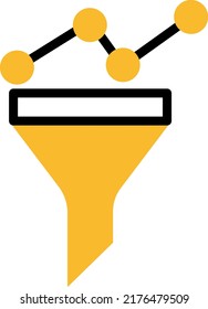 Data filter, illustration, vector on a white background.