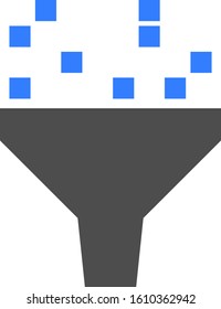 Data filter vector icon. Flat Data filter symbol is isolated on a white background.